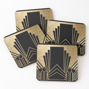 Ensemble de sous-verres en bois personnalisés imprimés élégants antidérapants en bois rustique antidérapant tapis sous-verres sculptés à la main thé café - Product Image 2