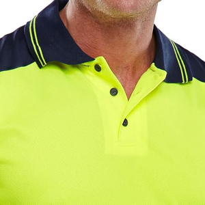 Haute visibilité à manches courtes réfléchissant fabriqué en usine le plus vendu Polo haute visibilité vêtements de travail polos de sécurité - Product Image 5