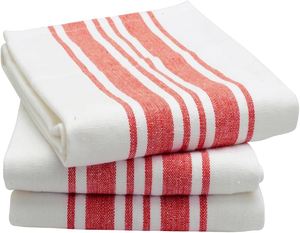 Juego de paños para platos a rayas de algodón 100% Toallas tejidas de golf impresas de primera calidad Reutilizables de buena calidad - Product Image 1