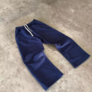 Chándal Vintage de algodón 100% pesado para hombre, sudadera con capucha y lavado ácido Sunfade, conjunto de pantalones de chándal acampanados, estilo informal tejido para invierno - Product Image 5