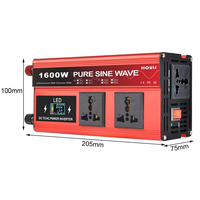 Convertisseur solaire portable HOULI AC 12V 24V DC vers 220V onde sinusoïdale pure 1600W 12V DC vers 110V AC 60 Hz 50 Hz pour usage domestique