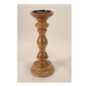 <b>Small</b> Size Solid Wood Pillar <b>Candle</b> Holder for Home Living Room Table Top Decoration Use Solid Wood Pillar Holder - Product Image 4