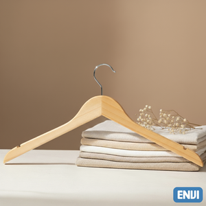 Wholesale High Quality Non-Slip Wooden Clothes Hangers with <b>Single</b> Tier Design, Pine Wood Closet Organizer Made in Vietnam - Product Image 2
