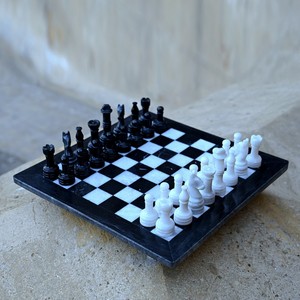 Handcrafted Traditional Marble <b>Chess</b> <b>Table</b> Waterproof Outdoor Home Furniture - Product Image 3