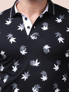 Moda clásica para hombre 100% algodón media manga para cuello Polo Camiseta cómoda Elegante ropa informal impresa ajuste Regular - Product Image 3