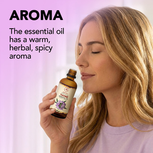 Aromatika Huile Essentielle de Thym 100% Pure et Fraîche 100ml, Aromathérapie Naturelle, Thymus Vulgaris, Huile Composée Distillée à la Vapeur - Product Image 3