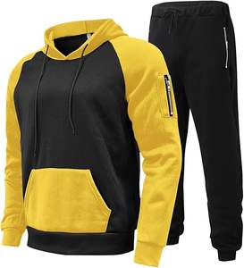 FAST SERVICE Winter <b>Men</b> Hooded Solid <b>Track</b> Suits Sets Long Sleeve Full-zip Sweatsuit Active <b>Jackets</b> and Pants 2 Piece Outfits - Product Image 3