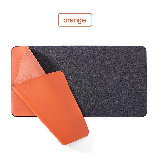 Wireless Mouse Pad Notebook Desk Pad Keyboard Mat Double-Layer Leather Large Waterproof Writing Mat 3mm Multifunction Felt