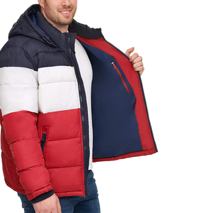 Veste matelassée pour homme en toile personnalisée de haute qualité, à capuche, pour l'hiver - Imperméable et respirante, prix de gros 2023 - Product Image 3