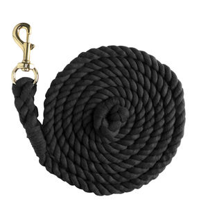 Professional High Quality Nylon Horse Riding Training Lead <b>Rope</b> <b>Black</b> Color with Good Strength Horse Cotton Lead <b>Rope</b> - Product Image 1