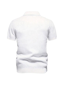 2025 nouveau coton en gros hommes T-shirts couture sport serré hommes polos plaine Golf Polo blanc hommes polos - Product Image 2