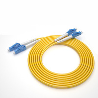 Kabel Patch Fiber Optik Single Mode Indoor Duplex LC-SC ke SC, Kabel Pigtail Fiber Optik Kuning, Kabel Lead SC APC