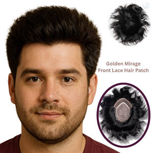 Venta al por mayor 100% brasileño Remy recto indio pelo tupé Mirage encaje frontal postizo de buena densidad para los hombres - Product Image 1