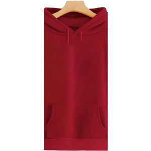 Vestido Sudadera de Forro Polar Personalizado para Mujer, 100% Algodón, Transpirable, Resistente al Viento, Ecológico, 360g, Bordado en Relieve, Color Sólido - Product Image 3