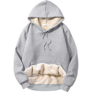 Sudadera con capucha con cremallera para hombre Sudadera de algodón con cremallera frontal completa Ropa de calle de moda cálida de invierno con Capucha con cordón - Product Image 1