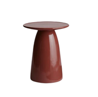 Meubles enduits de poudre rouge brillant Dernière conception Table d'appoint de style moderne Table d'appoint en métal Table d'appoint sur mesure