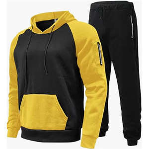 Conjunto Deportivo de Invierno para Hombre, con Capucha, Cómodo, para Correr, Gimnasio, Fitness, Casual, de Dos Piezas, de Felpa, Nailon/Algodón - Product Image 2