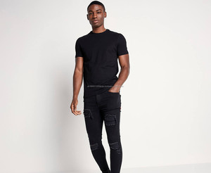 เสื้อยืดผ้าฝ้ายผู้ชายสีทึบอีลาสเทนสีพื้นเสื้อใส่เล่นกีฬาใส่ไปยิมฟิตเนสแบบ95% โลโก้ได้ตามต้องการ - Product Image 2