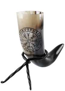 Verre de corne de buffle Viking en verre naturel avec logo et taille personnalisés avec un prix abordable de haute qualité - Product Image 5