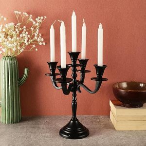 Hot Selling Luxury Home Decor High Finished Metal Brass <b>Black</b> Powder Coating Candle Stand Scented Candle Vessel - Product Image 3