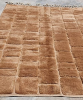 Tapis en laine marocaine fait à la main brun Beni Mrirt tapis marocain tissé à la main jute fait à la main décor à la maison OEM