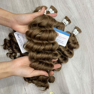 Superventas Lujo 100% Raw 30 pulgadas Extensiones de cabello ondulado natural sin procesar Extensiones de cabello humano a granel de alta calidad Vietnam - Product Image 4