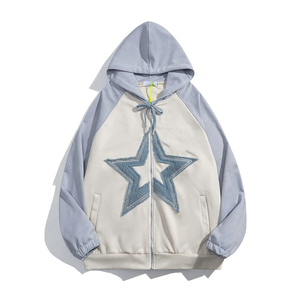 Sweat à capuche zippé pour homme, personnalisé, épais, respirant, en molleton de coton français, coupe oversize, idéal pour l'hiver - Product Image 3