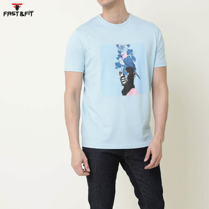 Camiseta de algodón de manga corta 2024 informal de verano 100% para hombre, camisetas holgadas con estampado de logotipo personalizado de verano - Product Image 3