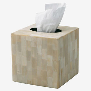 Boîte à mouchoirs en métal martelé doré en acier inoxydable - Product Image 3