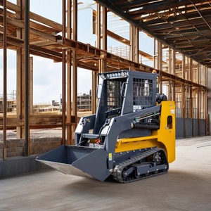 2024Hot! Big Construction Skid <b>Steering</b> Loader Hydraulic Mini Skid Steer Loader Stump Grinder Hydraulic Breaker - Product Image 4