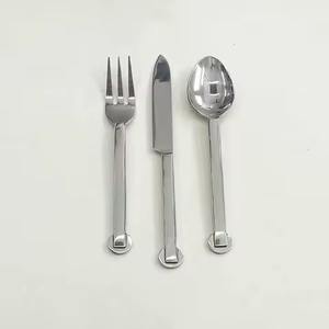 Ensemble de couverts en acier inoxydable durable, écologique, avec une poignée simple et unique, couverts élégants pour restaurant, hôtel, usage domestique - Product Image 6