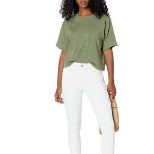 Made in Pakistan Summer Casual Eco-Friendly <b>Crop</b> Top <b>T</b> <b>Shirt</b> New Design 2025 O-neck Regular <b>Fit</b> - Product Image 2