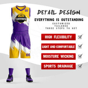 2023 dernière conception de short de maillot de basket-ball réversible Service OEM personnalisé bas quantité minimale de commande BSCI Polyester Sportswear grande taille - Product Image 2