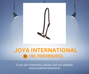 3/4 "Havana Leather Grooming Halter Horse Halter Fleece Set Horse Halter Fleece Covers Plegable - Product Image 2