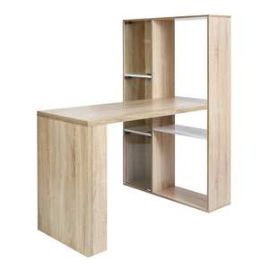 Escritorio para Computadora 'Cath' de Madera de Haya WELL HOME, 120x84.5cm a 138cm, Diseño Elegante y Práctico - Product Image 1