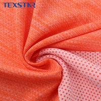 Tissu jersey tricoté double face bicolore 100 % polyester cationique, respirant et à séchage rapide, pour doublure de sport, prix usine personnalisé