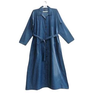 Gabardina Larga Informal de Mezclilla para Mujer, Estilo Urbano, Chaqueta Vintage Desgastada de Otoño con Personalización - Product Image 2