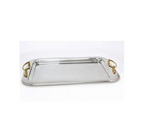 Vente d'usine 304 plateau en acier inoxydable pour la maison table hôtel métal nourriture dîner plateau de service produit de qualité supérieure conception personnalisée - Product Image 6