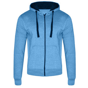 Sweats à capuche pour hommes avec logo personnalisé brun 300 Gsm sweat à capuche épais et épais en coton uni avec fermeture éclair sweats à capuche de haute qualité - Product Image 5