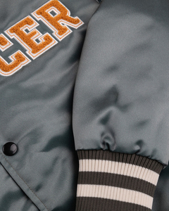 แจ็กเก็ตผ้าซาตินมันวาวสำหรับผู้ชาย, เสื้อแจ็คเก็ตผ้าซาตินเคลือบเงาด้านในเรียบสไตล์คลาสสิกสวมใส่สบายทันสมัย - Product Image 6