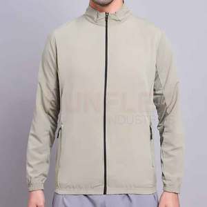 บริการ OEM เสื้อซิปคอตั้งทรงสปอร์ต โลโก้ด้านหน้า เป็นมิตรต่อสิ่งแวดล้อม แห้งเร็ว สำหรับผู้ใหญ่ MOQ ต่ำ - Product Image 1