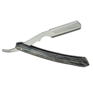 Rasoir de barbier pointu en acier inoxydable à bord droit professionnel pliant rasage barbe support de coupe - Product Image 5