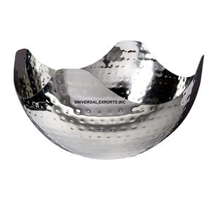 Ensemble de deux bols à chocolat en métal au design martelé de luxe doux forme ronde nouveau bol à chocolat en gros - Product Image 2