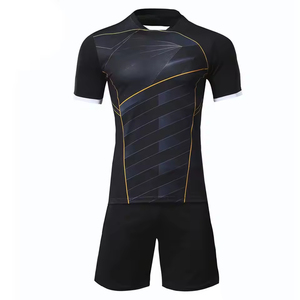 Maillot de football à manches courtes uniforme de football pour hommes tissu léger évacuant l'humidité pour la pratique des jeux et des clubs - Product Image 6