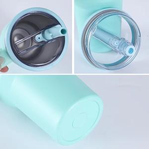 Gobelet 40 oz avec poignée et paille Gobelets à double isolation avec paille à bascule et poignée supérieure Gobelet étanche - Product Image 2