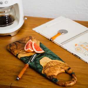 เขียงไม้ที่มีความต้องการมากที่สุดมีเรซิ่นเน้นบางบล็อกที่สมบูรณ์แบบสำหรับการตัดผลไม้และผัก - Product Image 1