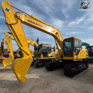 Excavatrice KomatsuPC160 d'occasion 16 tonnes 0,65 m³ de godet Marque japonaise d'origine Excavatrice à chenilles moyenne pour travaux de construction Faible nombre d'heures Certifiée CE - Product Image 2
