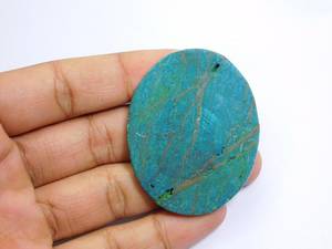 คุณภาพสูงพลอยสีฟ้าเทอร์ควอยซ์ Cabochon สีฟ้าเทอร์ควอยซ์หินหินหลวมสําหรับเครื่องประดับทําหินหลวม 114 Ct อัญมณีอินเทรนด์ - Product Image 3