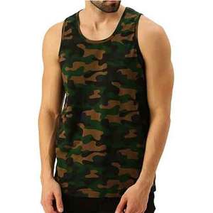 Custom Tank Topคุณภาพสูงกล้ามเนื้อพอดีผ้าฝ้าย 100% เสื้อกล้ามผู้ชายออกกําลังกายStreetwearเสื้อยืดแขนกุดสําหรับชาย - Product Image 1