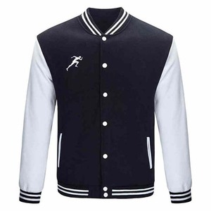 แจ็กเก็ตเบสบอลมหาวิทยาลัยสำหรับผู้ชายแจ็คเก็ตเบสบอลวิทยาลัยระบายอากาศได้ดีโลโก้ตามสั่งสไตล์ไฮสตรีท - Product Image 1